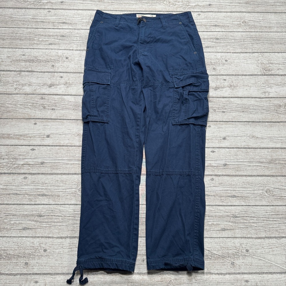 Vintage Old Navy Cargo Pants Men's 30x32 Navy Straight Leg Workwear Utility